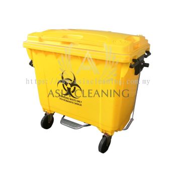 660L Biohazard Garbage Bin With Foot Pedal 