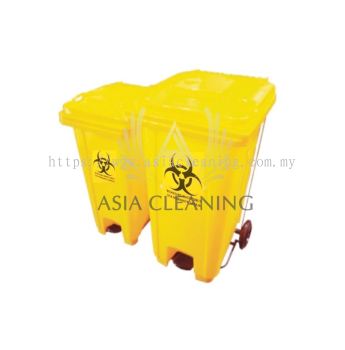 120L Biohazard Garbage Bin With Foot Pedal