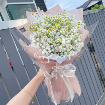 White Daisy And Gypsophila