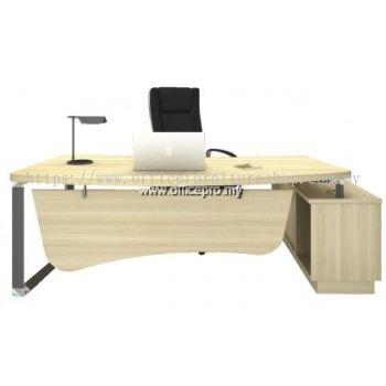 IPQ-OX 2462 Director Table With Side Cabinet 1D1F I Office Table Putra Perdana