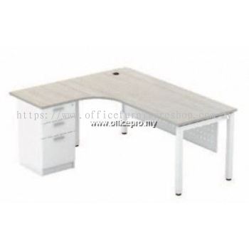 IPUL-D L-Shape Manager Table C/W Matrix U Leg & Pedestal 2D1F | Executive Table��Office Table Banting
