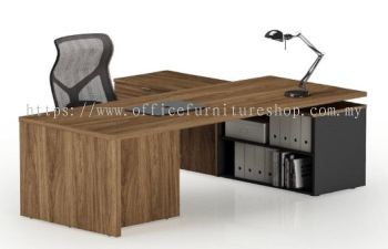 Director Table L Profuse Director Table With Side Cabinet | Office Table IPPDT-05