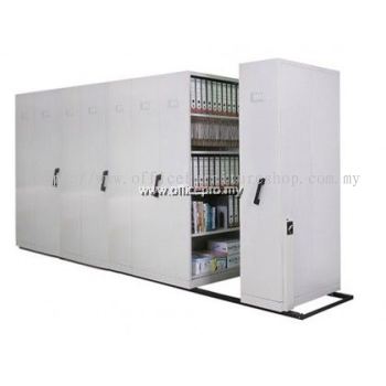 Mobile Steel Compactor With Dual Purpose Shelves Kl IPS-117 8 Bays 