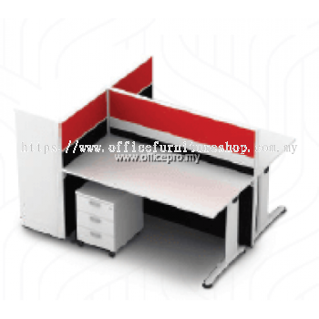Office Workstation Cluster Of 2 Seater | Office Cubicle Office Partition Malaysia IP45-BR-2 