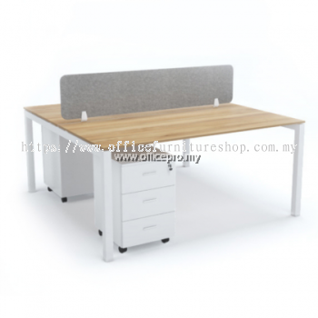 Workstation Cluster Office Of 2 Seater | Office Workstation | Office Panel | Office Divider | N Series Set (Square Type) | Office Cubicle | Office Partition Malaysia IPWT2-N6/16/18