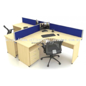 Workstation Office Cluster Of 2 Seater | Office Panel | Office Divider | EX Series Set (T DESIGN) | Office Cubicle | Office Partition Malaysia IPWT2-EXL16/18-12/15
