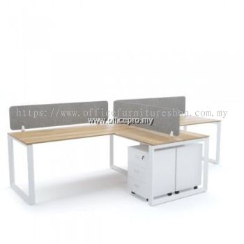 Workstation Office Cluster Of 2 Seater I Office Panel I Office Divider I S Series Set (T DESIGN) | Office Cubicle | Office Partition Malaysia