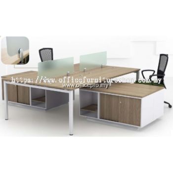 IPWT4-11 Workstation Office Cluster Of 4 Seater | Office Cubicle | Office Partition Bukit Tinggi