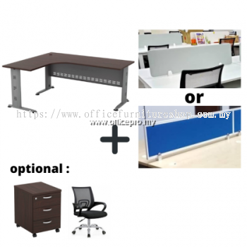 Workstation Office Cluster Of 4 Seater I Office Panel I Office Divider I Q Series Set (+ Design) | Office Cubicle | Office Partition Bukit Tinggi IPWT4-Q 16/18-12/15