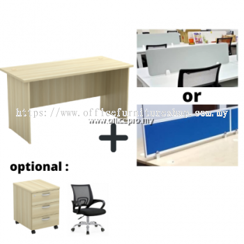 Workstation Office Cluster Of 6 Seater | Office Panel | Office Divider | Ex Series Set (Rectangular Design) | Office Cubicle | Office Partition Setia Alam