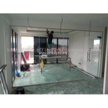 12mm Tempered Glass Partition & Glass Door | Glass Contractor Bukit Tinggi IPGP-2