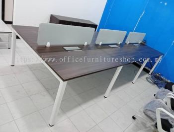 Office Furniture Puchong Office Workstation Table Cluster Of 6 Seater | Office Cubicle | Office Partition | Meja Pejabat