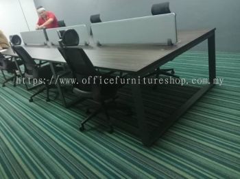 Office Furniture Seri Kembangan Office Workstation Table Cluster Of 4 Seater | Office Cubicle | Office Partition | Meja Pejabat