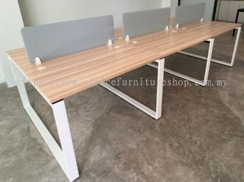 Office Furniture Damansara Office Workstation Table Cluster Of 6 Seater | Office Cubicle | Office Partition | Meja Pejabat