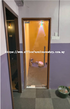 12mm Tempered Clear Glass Door | Glass Contractor Setia Alam