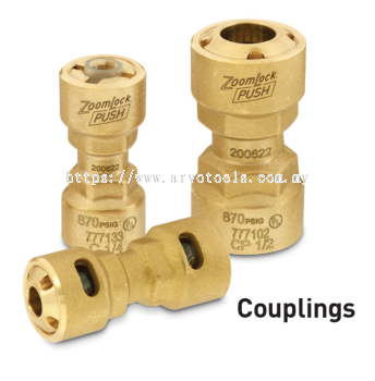 ZoomLock PUSH Fittings - COUPLINGS SIZE : 5/8 INCH
