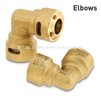 ZoomLock PUSH Fittings - ELBOWS 90 degree : SIZE 1/4' INCH