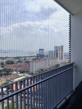 Invisible Safety Grille for Pigeon Prevention @ [Luminari Residence Butterworth] | Lifetime Warranty | SSR Malaysia