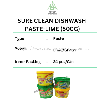 SURE CLEAN DISHWASH  PASTE-LIME (500G)