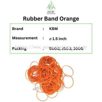Rubber Band Orange 1.5''