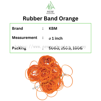 Rubber Band Orange 1''