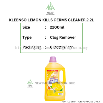 KLEENSO LEMON KILLS GERMS CLEANER 2.2L