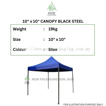 10" x 10" CANOPY BLACK STEEL