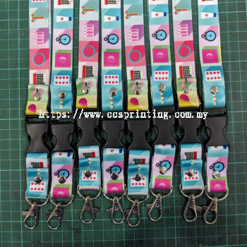 Custom Lanyard Printing Sabah | 2-Sided Full Colour Safety Buckle 20mm 25mm 30mm Dye-Sublimation Kota Kinabalu