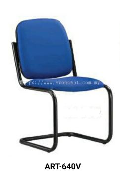 ART-640V  Office Study Meeting Conference Visitor Chair Fabric With Armrest Kerusi Pejabat