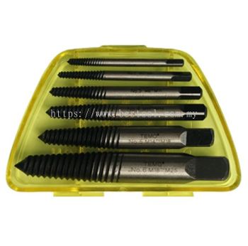 6Pc High Torque Screw Extractor Set-No.1-No.6