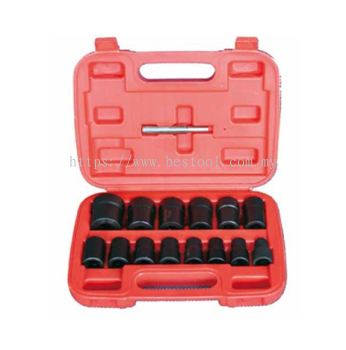 15Pc 1/2” Dr. Twist Socket Set