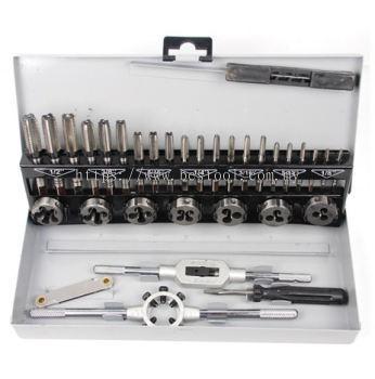 32Pc UNC Tap & Die Set-1/8”-1/2”