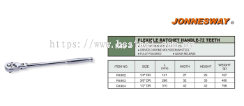 FLEXIBLE RATCHET HANDLE - 72 TEETH P/N: R49