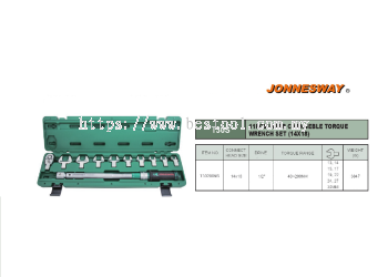 11PCS INTERCHANGEABLE TORQUE WRENCH SET P/N: T30200NS