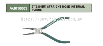 9''(230MM) STRAIGHT NOSE INTERNAL PLIER P/N: AG010003