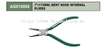 7''(175MM) BENT NOSE INTERNAL PLIER - AG010005