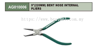 9''(230MM) BENT NOSE INTERNAL PLIER - P/N: AG010006 