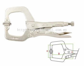 LONG LOCKING C-CLAMP WITH PAD P/N: P53M11 