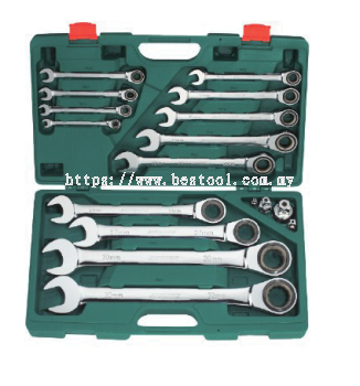 72 TEETH RATCHETING COMBINATION WRENCH SET P/N: W45117S 