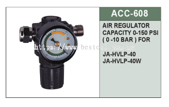 AIR REGUL ATOR CAPACITY 0-150PSI (0-10 BAR) P/N: ACC-608