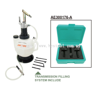 TRANSMISSION FILLING SYSTEM AND OPTIONAL ADAPTORS P/N: AE300176 & AE300176-A