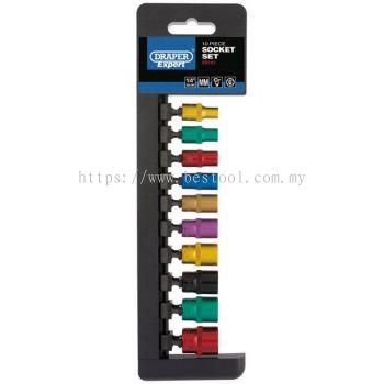 50151 - Metric Coloured Socket Set, 1/4" Sq. Dr. (10 Piece)