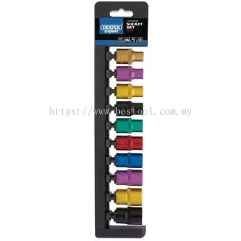 50493 - Metric Coloured Socket Set, 1/2" Sq. Dr. (10 Piece) 