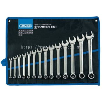 34236 - Draper HI-TORQ Metric Combination Spanner Set (14 Piece)