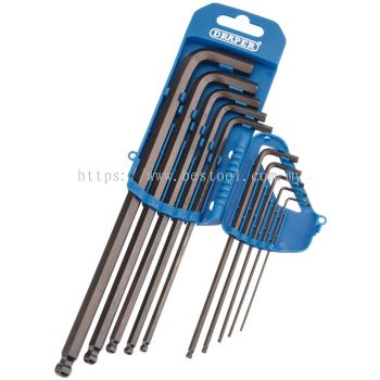 33723 - Extra Long Imperial Hex. and Ball End Hex. Key Set (10 Piece)