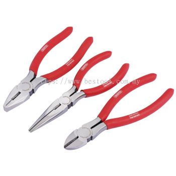 67924 - Pliers Set with PVC Dipped Handles, 160mm (3 Piece)