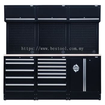 04415 - BUNKER Modular Storage Combo with Stainless Steel Worktop (14 Piece)