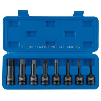 26439 - IMPACT HEX. SOCKET BIT SET, 1/2'' SQ. DR. (8 PIECE)