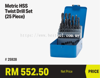 HSS DRILL SET 1-13MMX.5MM 25PC