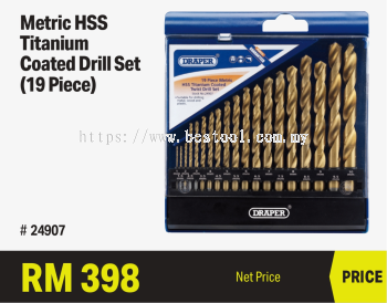 HSS TIT DRILL SET 1.0-10 19PC